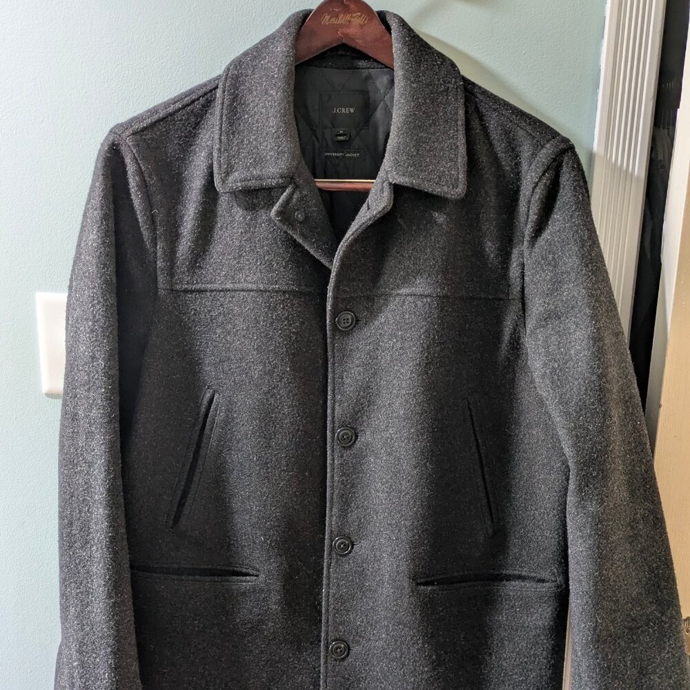 J. Crew University Coat with Thinsulate, Medium, Wool Exterior, 6 Pockets